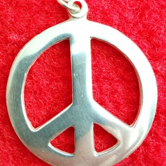Handmade Peace Sign Pendant - Picture 2 of 3